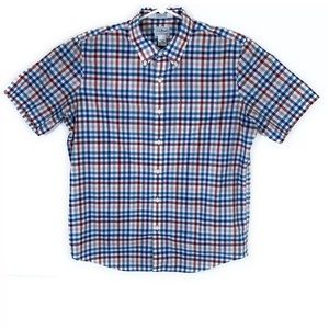 LL Bean Mens Sz L Wrinkle Free Short Sleeve Shirt
